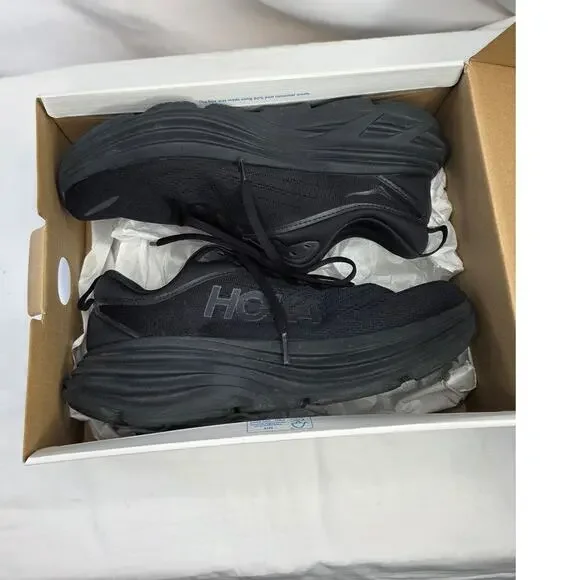 Hoka One Bondi Women's Size 9B Black Running Walking Sneaker Nurse Comfort - Picture 13 of 15